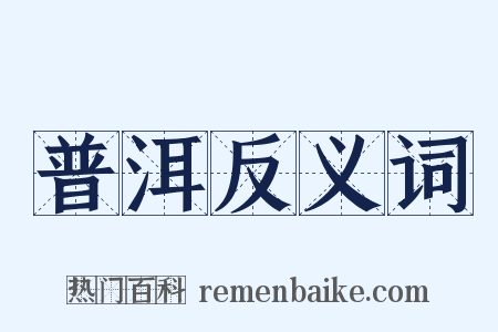 普洱反义词是什么意思的图片
